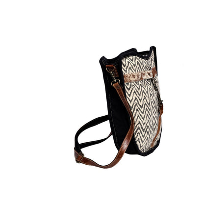 Hairon Strip on Rug Shoulder Bag