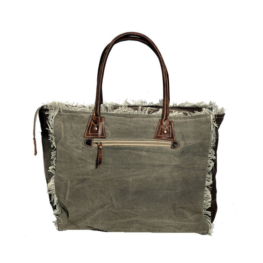 Cycle Print With Star Key Rough Cut Weekender Bag