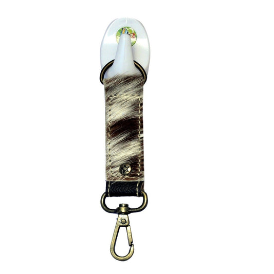 Brown and White Hairon Key Chain
