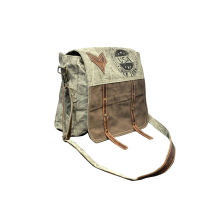 USA Print Leather Bedge Shoulder Bag