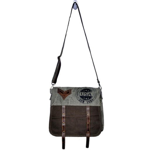 USA Print Leather Bedge Shoulder Bag