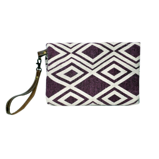 Mahogany Red Rug Clutch With Hairon