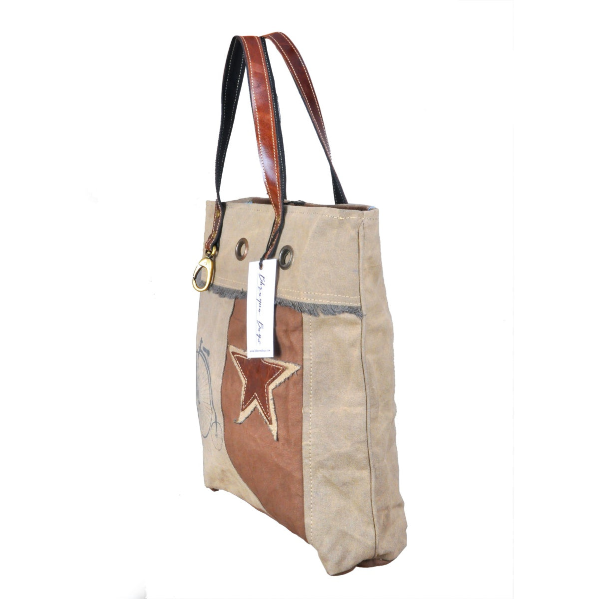 Two Layer Cycle Print Tote Bag