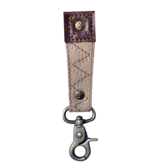 Light Brown Zigzag Key Chain