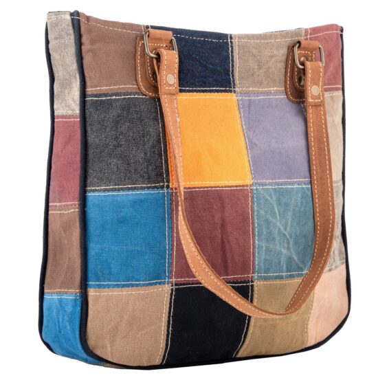 Multi-Colored Canvas Tote Bag - Image 2