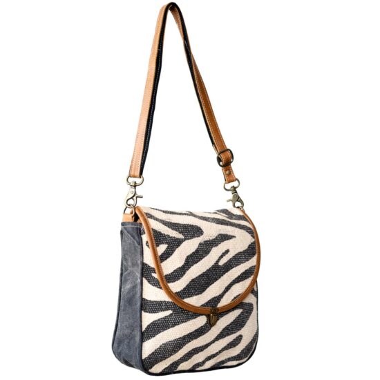 Zebra-Style Shoulder Bag - Image 2