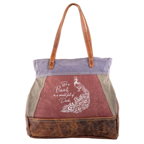 Be A Peacock Canvas Tote Bag