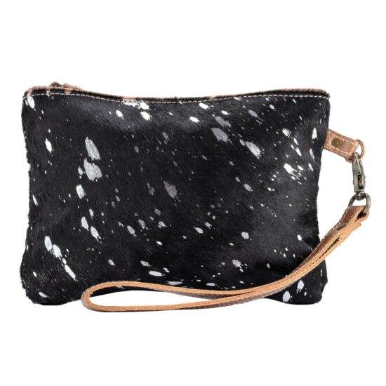 Glitzy Black Silver Pouch - Image 2