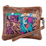 Embroidered Leather Pouch