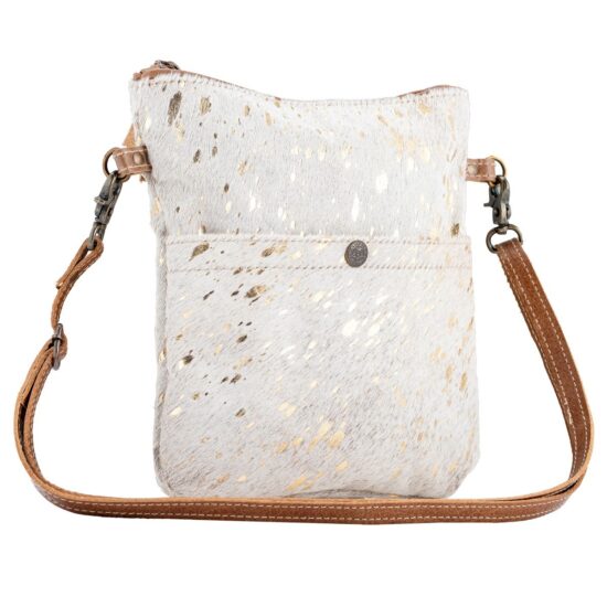 Gold White Hairon Crossbody - Image 2