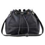 Black Bucket Shoulder Bag