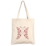Butterfly Print Shopping Bag