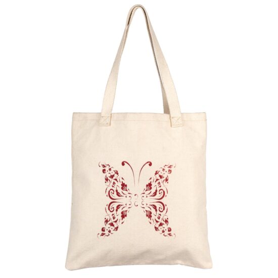 Butterfly Print Shopping Bag