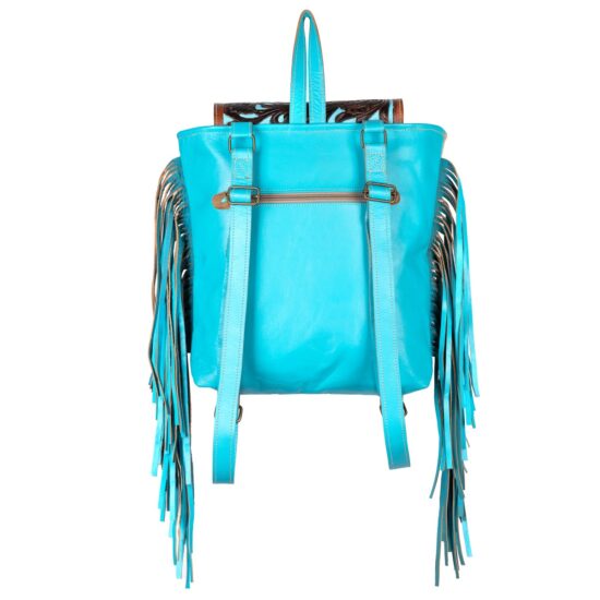 Turqoise fringe Backpack - Image 3
