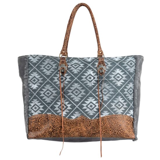 Aztec Print Weekender Bag