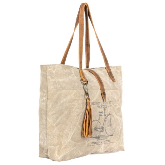 Camel Washed Tote Bag - Image 2