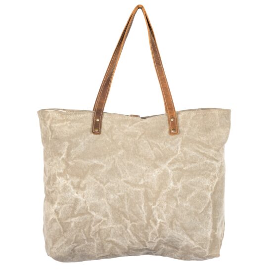 Camel Washed Tote Bag - Image 3