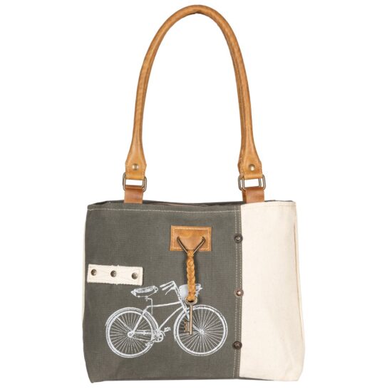 Bicycle Print Small Tote Bag