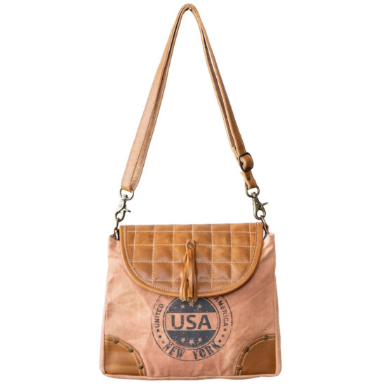 Beige Spin Shoulder Bag