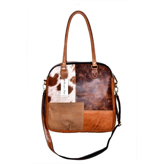 4 Leather Tote Bag With Shoulder Strip