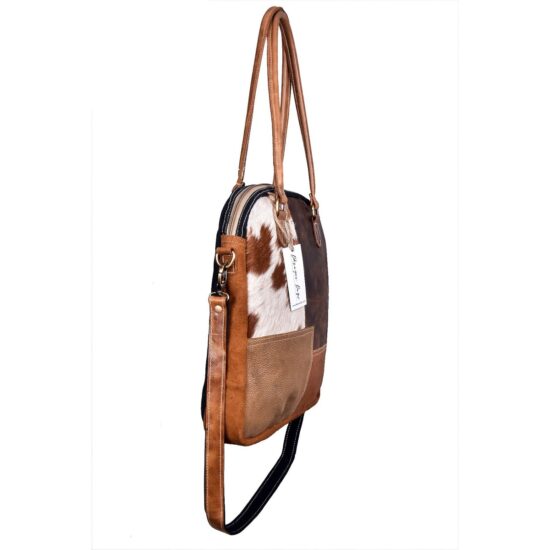 4 Leather Tote Bag With Shoulder Strip - Image 3