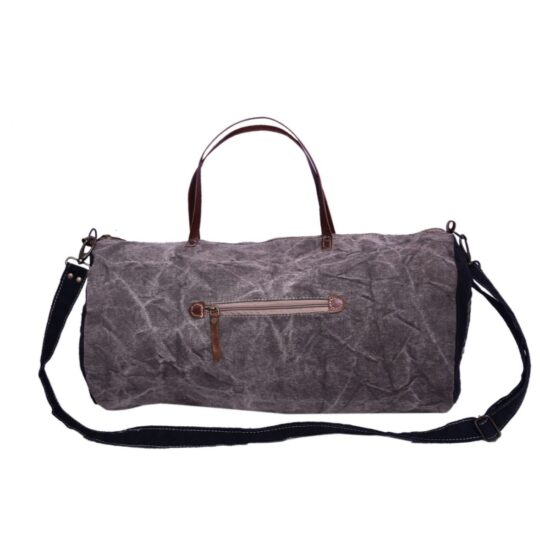 Grey Washed Vintage Print Gym and Duffle Bag - Image 2