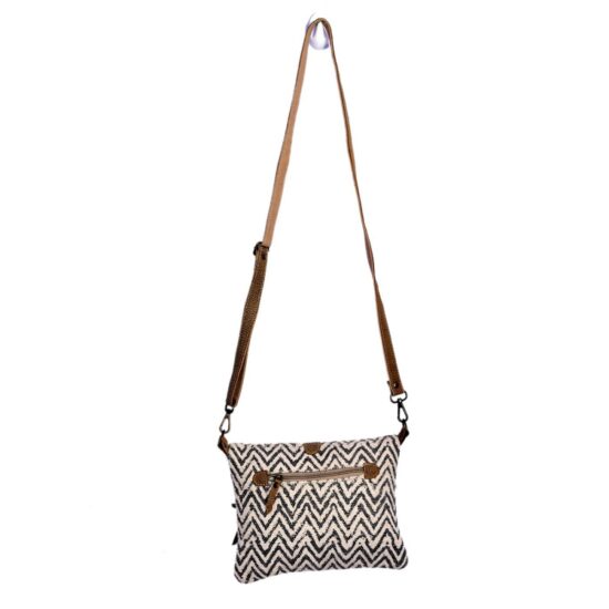 Zigzag Rug With Hairon Flap Crossbody - Image 2
