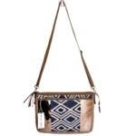 Blue Rug With Hairon Shoulder Bag