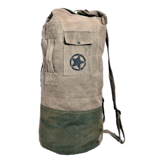Round Army Style Traveller Bag - Image 2