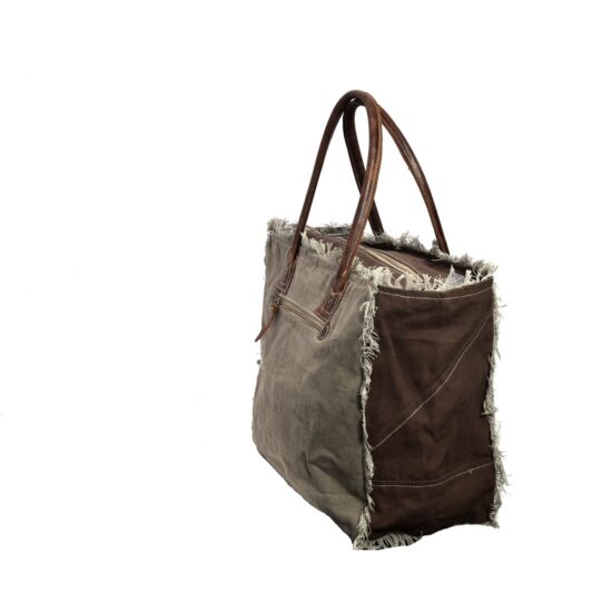 Cycle Print With Star Key Rough Cut Weekender Bag - Image 3