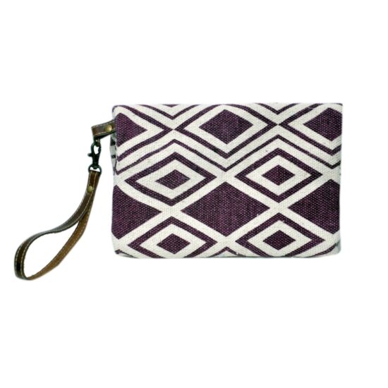 Mahogany Red Rug Clutch With Hairon - Image 2