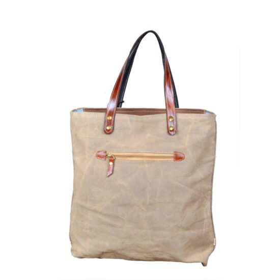Two Layer Cycle Print Tote Bag - Image 2
