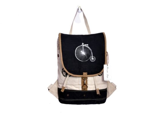 Cycle & Star Print Backpack