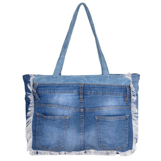 Beckett Denim Small Hand Bag - Image 3